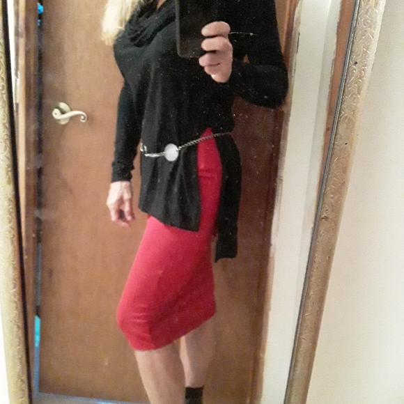 Red Pencil Skirt - Picture 4 of 8